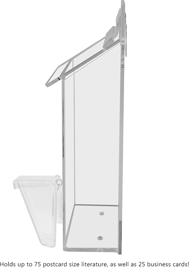 Outdoor Brochure Holder Card Box and Suction Cups and Lid Window Mount Holds 4" - Image 3