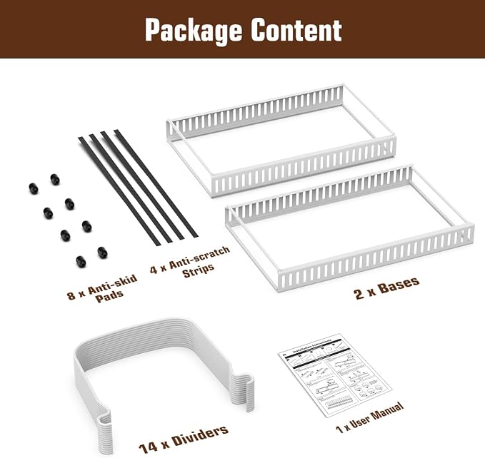 Housolution Cutting Board Organizer Rack, Expandable Baking Tray and Cookie - Image 7