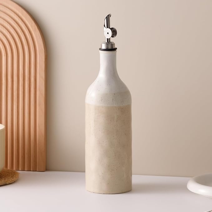 Olive Oil Dispenser Bottle for Kitchen, 23 Oz Ceramic Oil Dispenser by Unknown