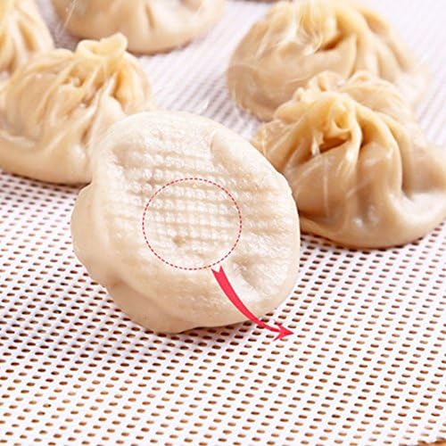 3Pcs/set,Reusable Silicone Steamer Non-stick Dumplings Mat