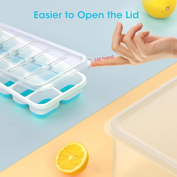 DOQAUS Ice Cube Tray with Lid and Bin - Image 7