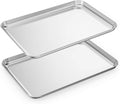 Baking Sheets Set of 2, HKJ Chef Cookie Sheets 2 Pieces Stainless Steel Baking by HKJ+Chef