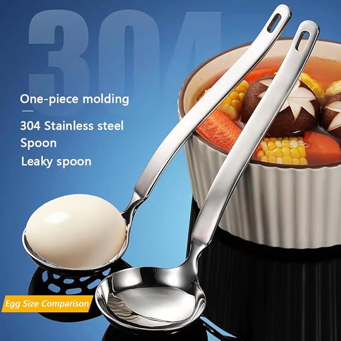 Collfa Small Soup Ladle Metal SUS304 Stainless Steel Ladles Spoon And Slotted - Image 3