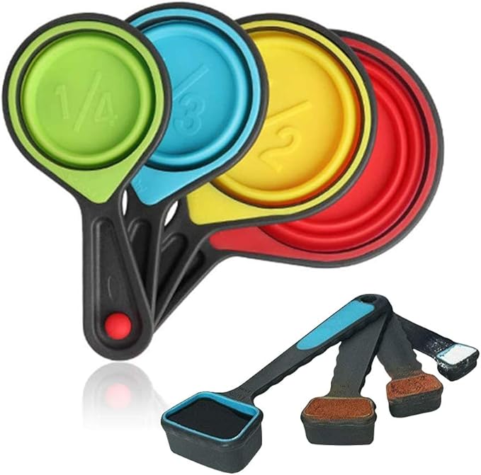 SOLIFEGOBLE Collapsible Measuring Cups and Spoons, Portable Measuring Cup，Food by SOLIFEGOBLE