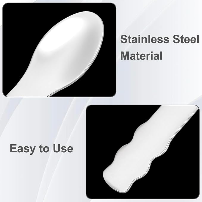 Pndeyo 3pcs Mini Stainless Steel Makeup Spatula, Reusable Cosmetic Cream - Image 3