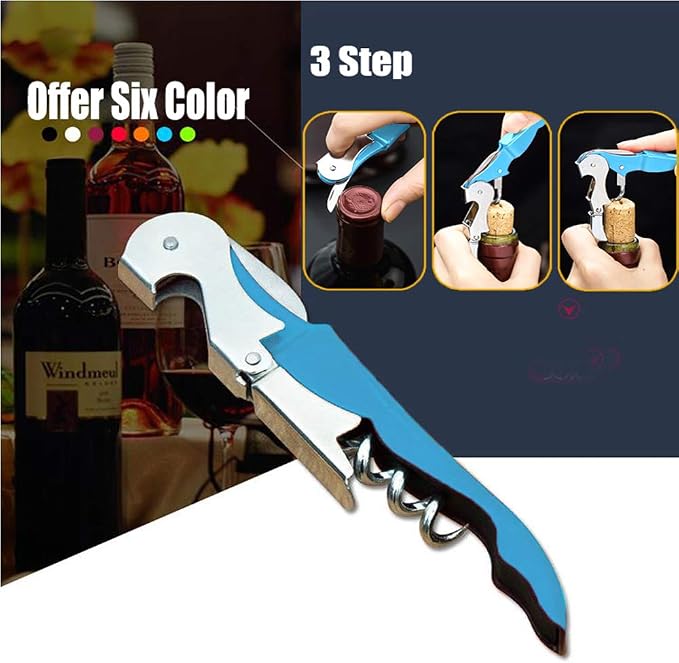 Professional Waiter Corkscrew Wine Openers Set, Heavy Duty Stainless Steel - Image 7