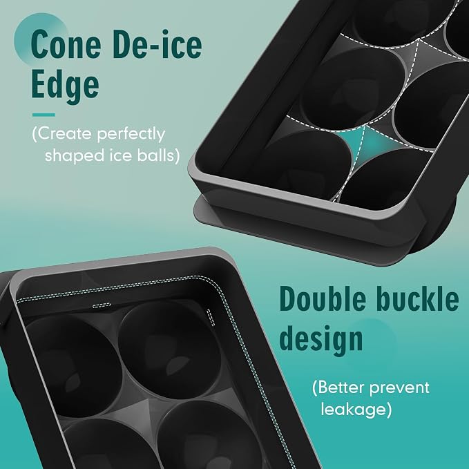WIBIMEN Large Ice Cube Molds, Big Round Whiskey Ice Cube Trays - Image 6