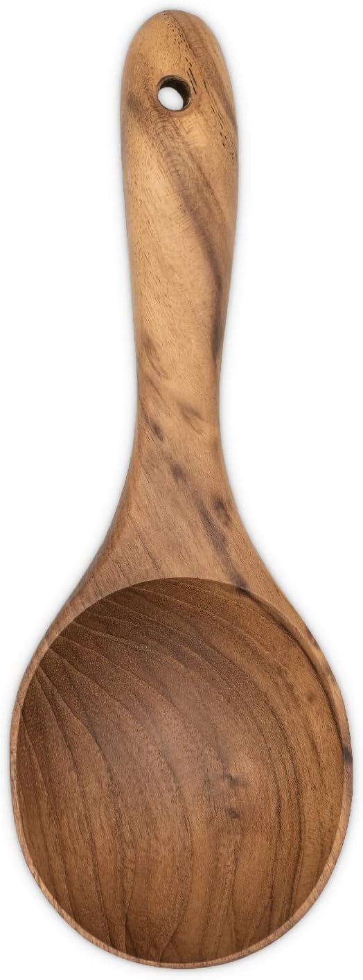 FAAY Short Handle Ladle, Eco Friendly Wooden Kitchen Tool, Hand Carved Unique by FAAY