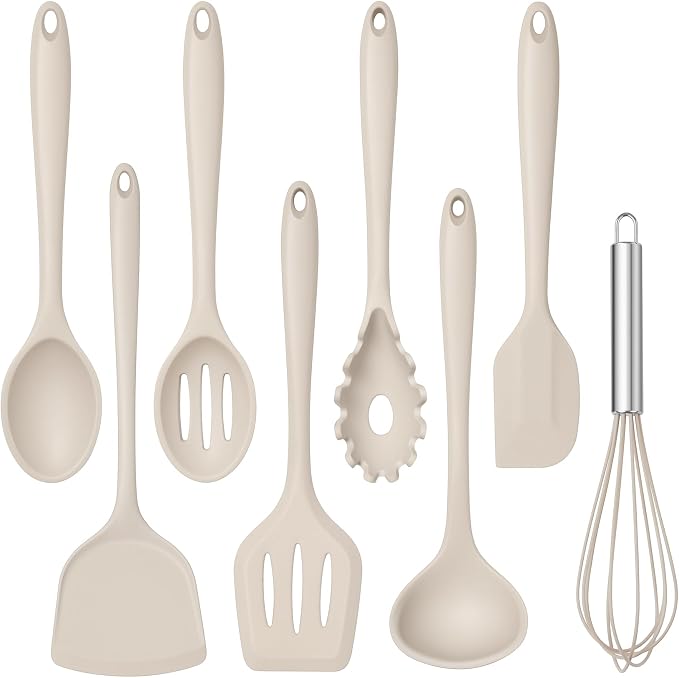 TeamFar 8 PCS Silicone Cooking Utensils by TeamFar
