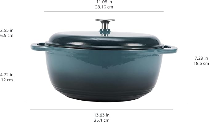 Amazon Basics Enameled Cast Iron Dutch Oven Pot - Image 4