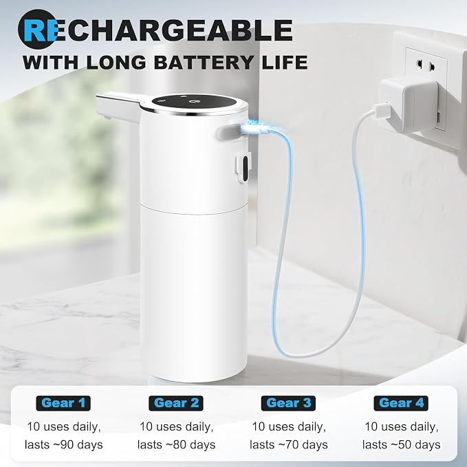 Automatic Soap Dispenser Liquid Touchless: 13.52oz/400ml Wall Mounted USB - Image 7
