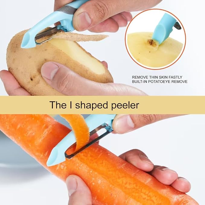 Carrot Peelers, Kitchen Vegetable Peeler Set, Including orange peeler, Corn - Image 4
