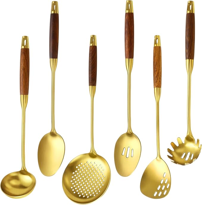 Izurok 18/10 Stainless Steel Kitchen Utensils Set, 6 Piece Cooking Utensils by IzurokBuynow