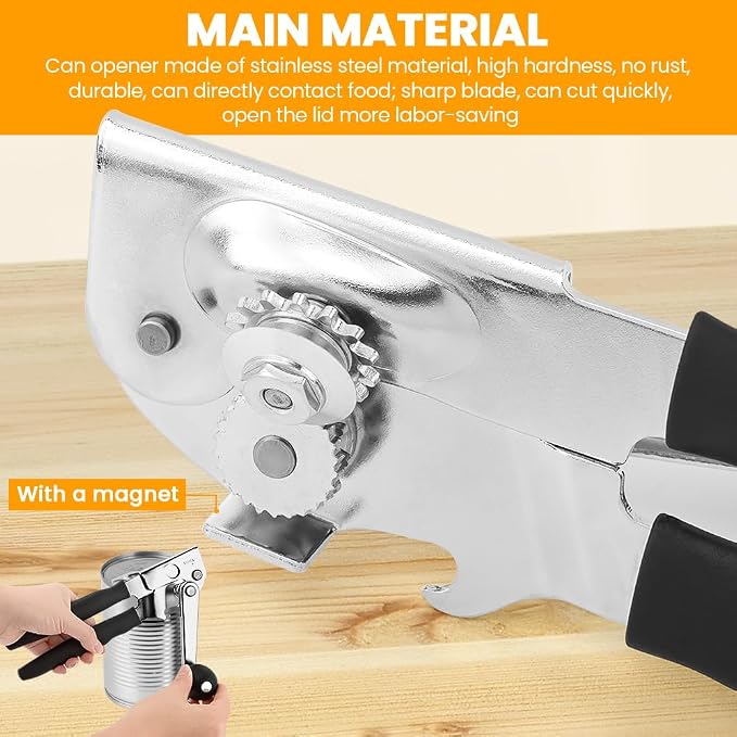 Commercial Can Opener, Crank Can Openers Manual, Heavy Duty Handheld Stainless - Image 5