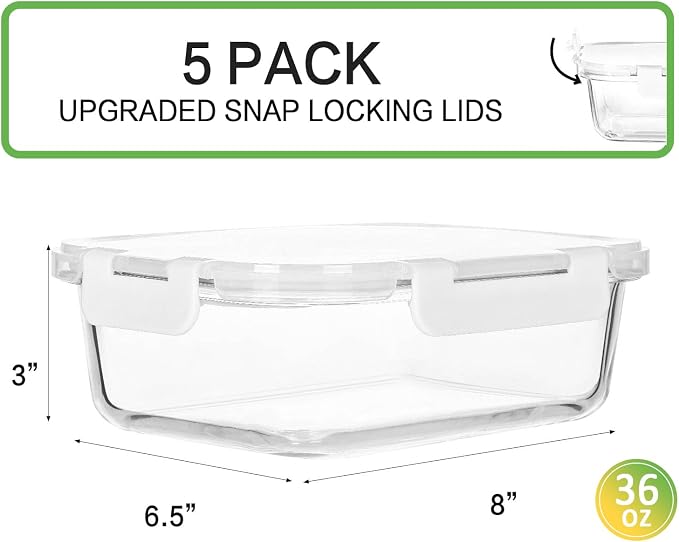Glass Meal Prep Containers - Image 2