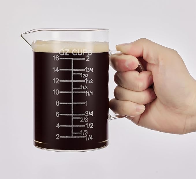 Ackers Etched Graduated Glass Measuring Cup by AckersBORO33