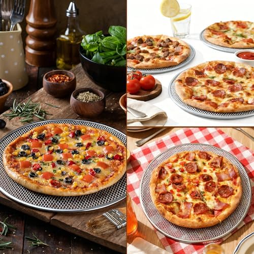 3 Pcs Pizza Screen, 16 Inch Pizza Pan for Oven, Nonstick Pizza Tray