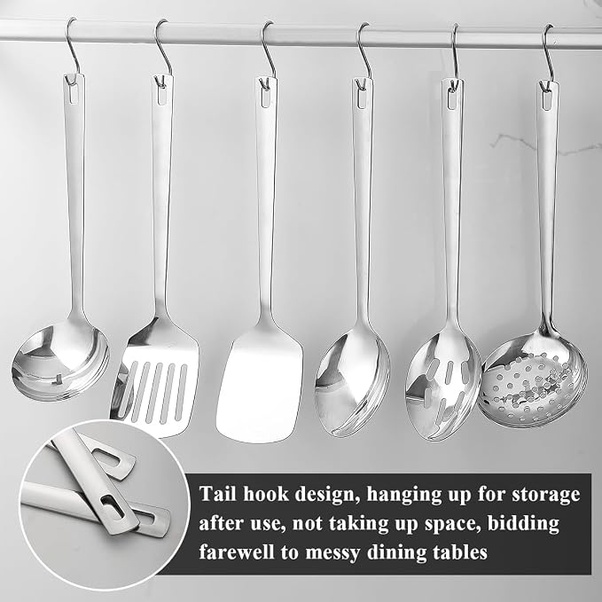 Evanda Kitchen Utensils Set 6pcs, Stainless Steel Cooking Utensils Set - Image 8