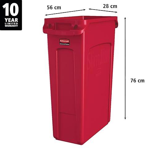Rubbermaid Commercial Products Slim Jim Trash/Garbage Can - Image 2