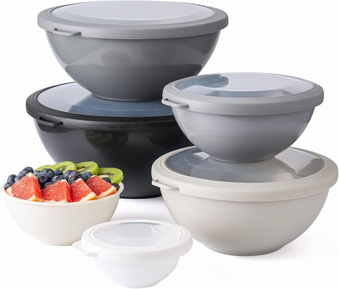 COOK WITH COLOR Mixing Bowls with TPR Lids - Image 8