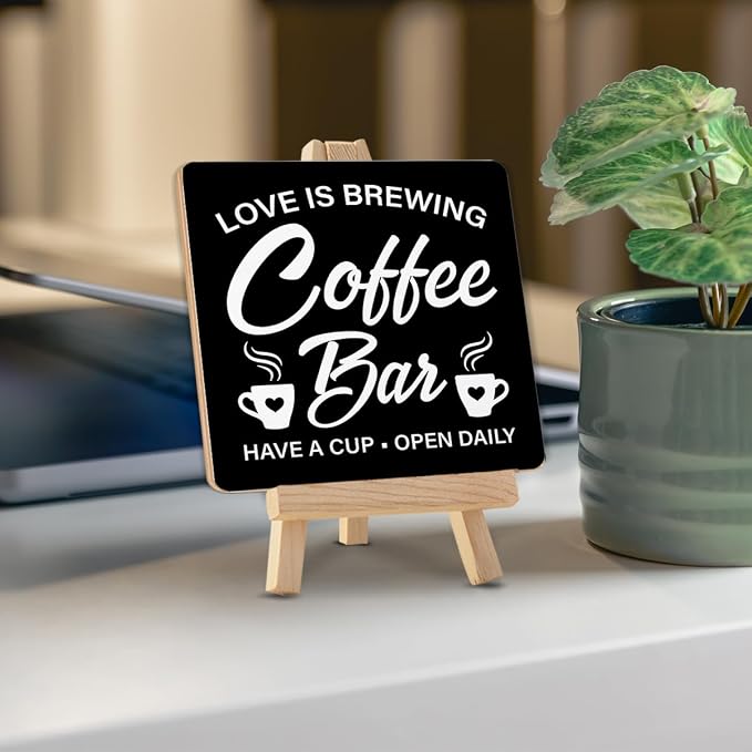 Coffee Signs, Coffee Bar Wood Sign - Image 4