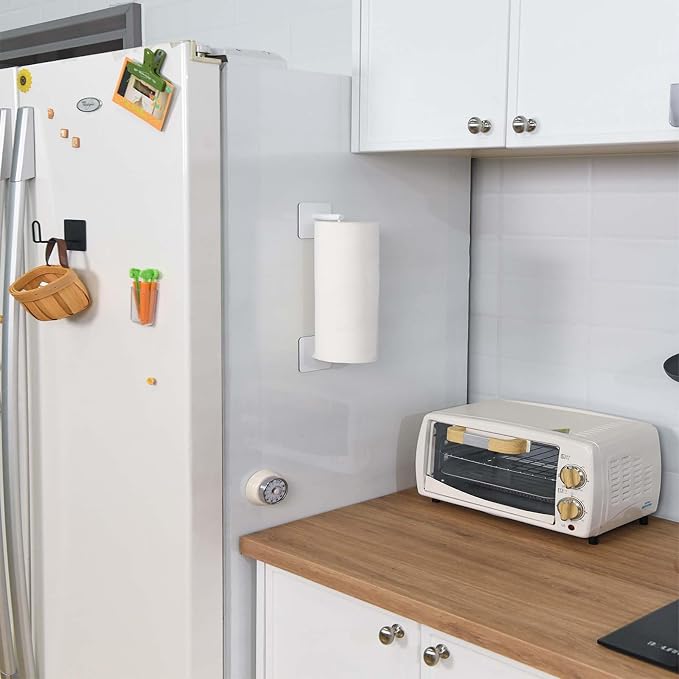 Magnetic Paper Towel Holders Heavy Duty Steel Brushed Holder - Image 2