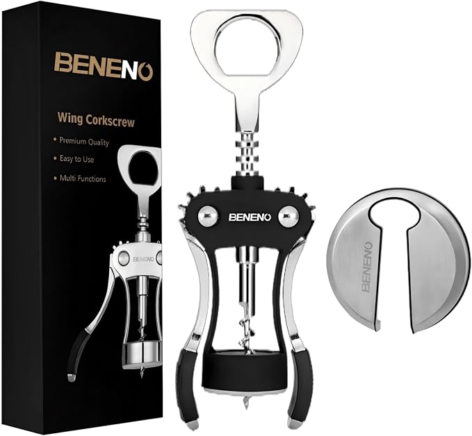 Beneno Wine Opener with Stainless Steel Wine Foil Cutter by Beneno