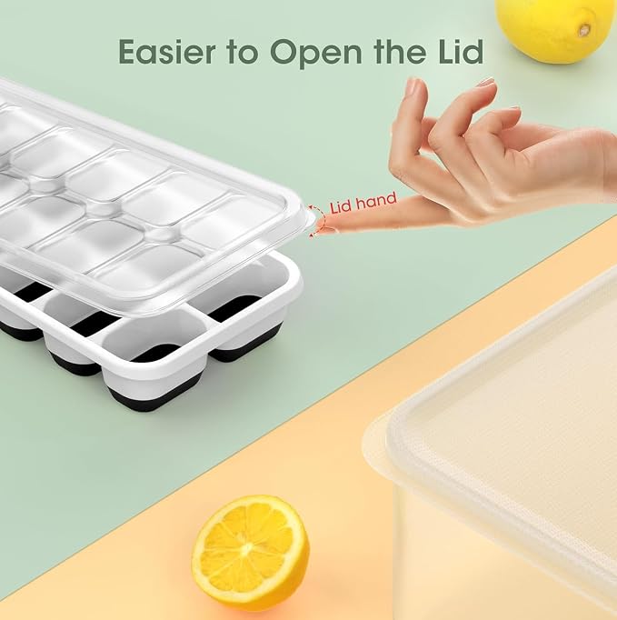 DOQAUS Ice Cube Tray with Lid and Bin - Image 5