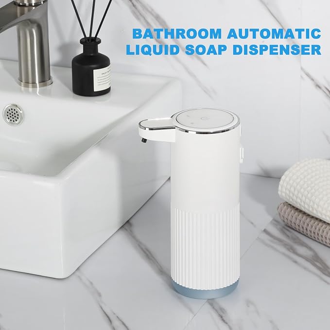 RYTOXILO Automatic Soap Dispenser, 2 Pack White Touchless Liquid Soap Dispenser - Image 7