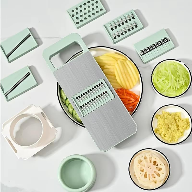 ANAM Mandoline Slicer and Vegetable Cutter, 6-in-1, Container