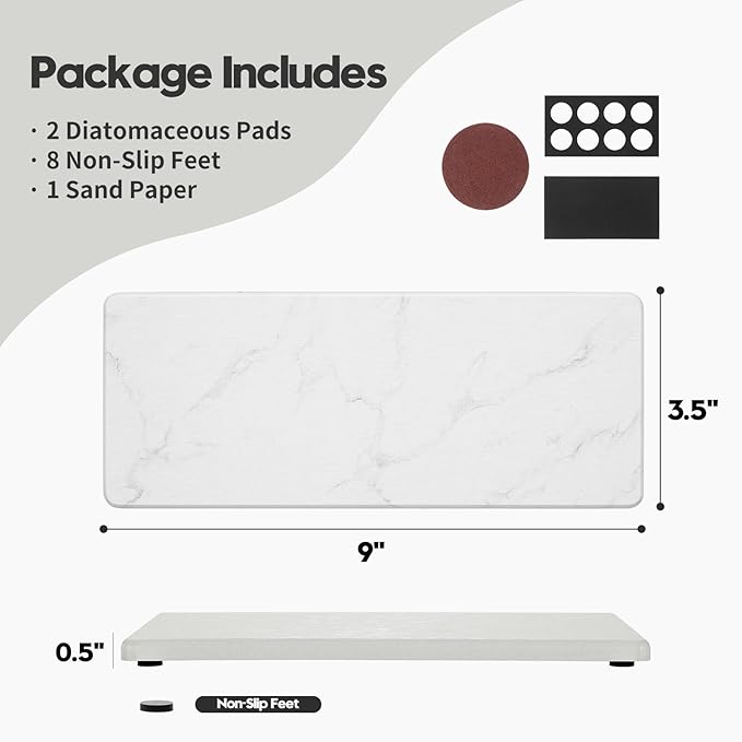 2PCS Water Absorbing Stone Drying Tray - Image 4