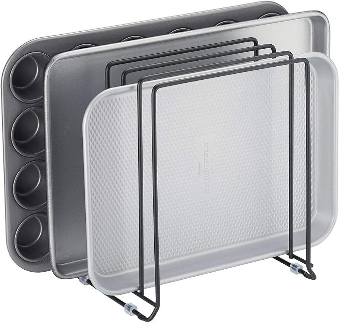 mDesign Pot Lid and Pan Rack — Metal Wire Rack by mDesign