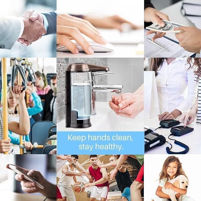 Secura 17oz Automatic Liquid Soap Dispenser, Touchless Battery Operated Hand - Image 7