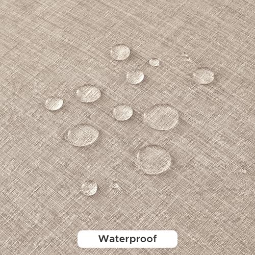Fitable 2 Pack Linen Textured Rectangle Tablecloths, 52 x 70 Inch