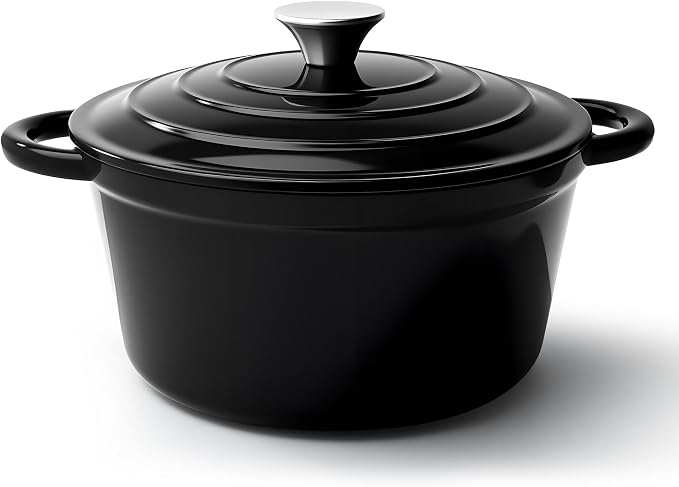 6 Quart Dutch Oven Pot with Lid, Non Stick Enameled Cast Iron Dutch Oven by Fijinhom