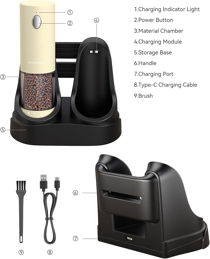Electric Salt and Pepper Grinder Set - Image 4