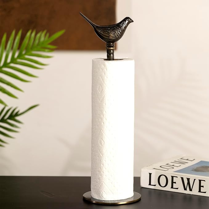 1 Luxurious Brass Paper Towel Holder countertop - Image 7