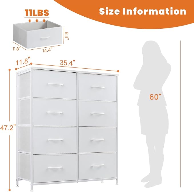 Sweetcrispy Dresser for Bedroom, Chest Organizer Unit - Image 3