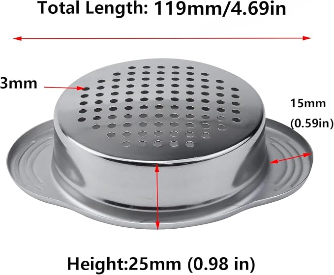 Antrader 4.5- Inch Stainless Steel Strainer, Kitchen Colander - Image 2