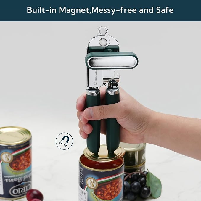 KITCHENDAO Manual Can Opener, Super Sharp Sandvik 12C27 Blade, Handheld Can - Image 3