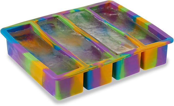 Host Ice Cube Tray, Makes Four 5-Inch Long Cubes, Durable Silicone Trays - Image 7