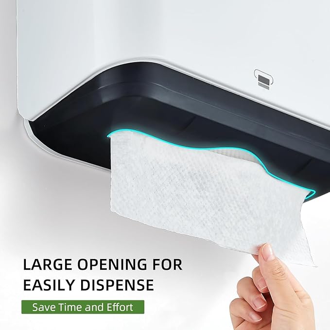 Wall Mount Paper Towel Dispenser, Adhesive No-Drill or Screw Install, Holds 200 - Image 5