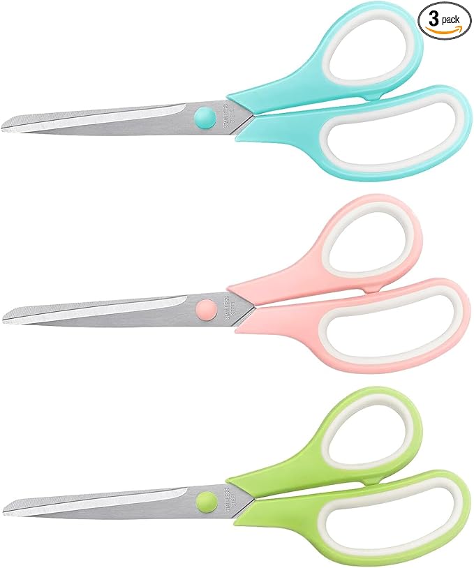 Scissors All Purpose Bulk Set of 3, Scissors by LONGKEY