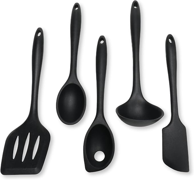 Chef Craft Premium Silicone Kitchen Tool and Utensil Set, 5 Piece by ChefCraft