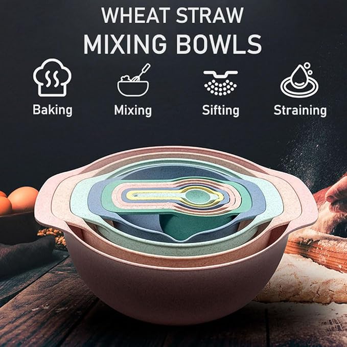 Plastic Mixing Bowls Set 8/10 PCS - Image 4