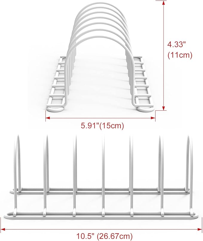 JAQ Pot Lid Rack Organizer, 10.5" Kitchenware Dividers Holder - Image 5