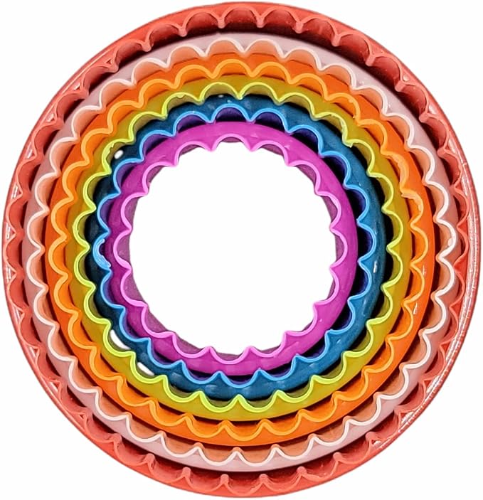 Handy Housewares 6pc Scalloped Biscuit/Cookie Dough Cutter Set, Round & Flower - Image 5