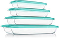 KOMUEE 8 Pieces Glass Baking Dish by KOMUEEUS