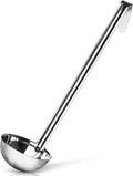 Whysko Soup Ladle Stainless Steel, 6 oz Metal Ladle Spoon, Rustproof Heat by WHYSKO