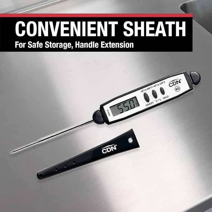 CDN Waterproof Digital Cooking Thermometer Instant Read 2.75" Stainless - Image 6